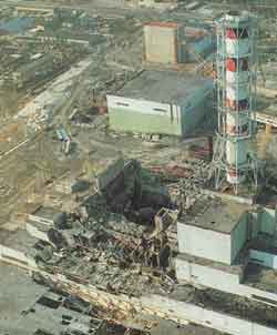 Chernobyl after the explosion