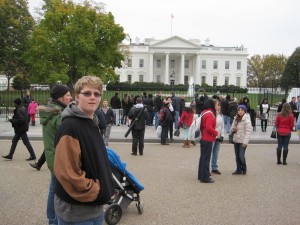 Jacob in front of the White House