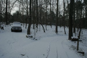 snow in the driveway