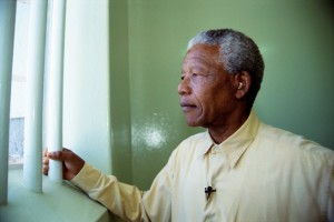 Nelson Mandela visits his old cell on Robben Island in 1994 Image by © Louise Gubb/CORBIS SABA
