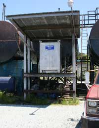 The tank at the Ellis Rd site