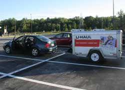 Jetta with trailer in Ohio